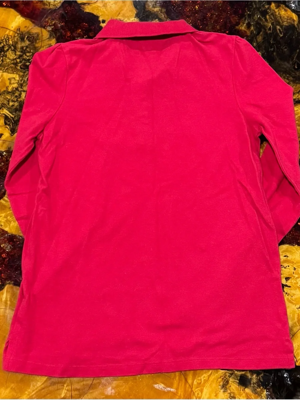 The Children's Place Girls' Red Long-Sleeve Polo Top